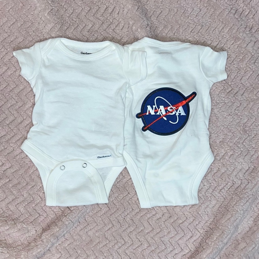 Gerber Premie Onesie with NASA Logo on back
